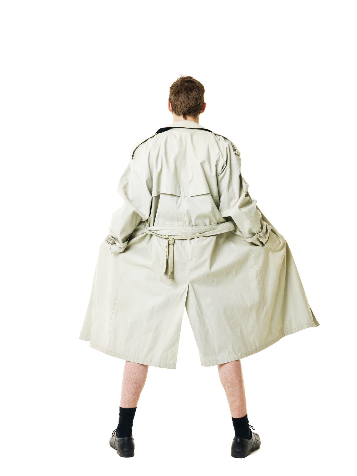 California Indecent Exposure Law: Penal Code 314 (PC) 1 A man with an open trench coat flashes his genitals away from the camera.
