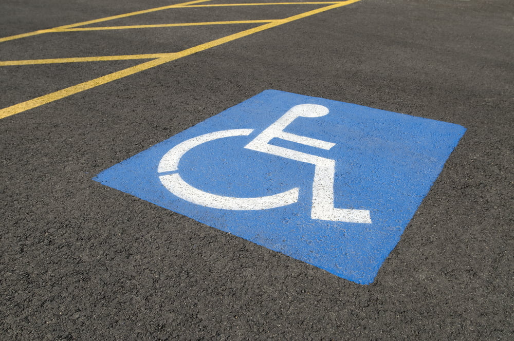 The Unlawful Use of a Disability Placard in Vista, California 1 A handicapped parking space to illustrate unlawful use of a disability placard 4461 (VC)